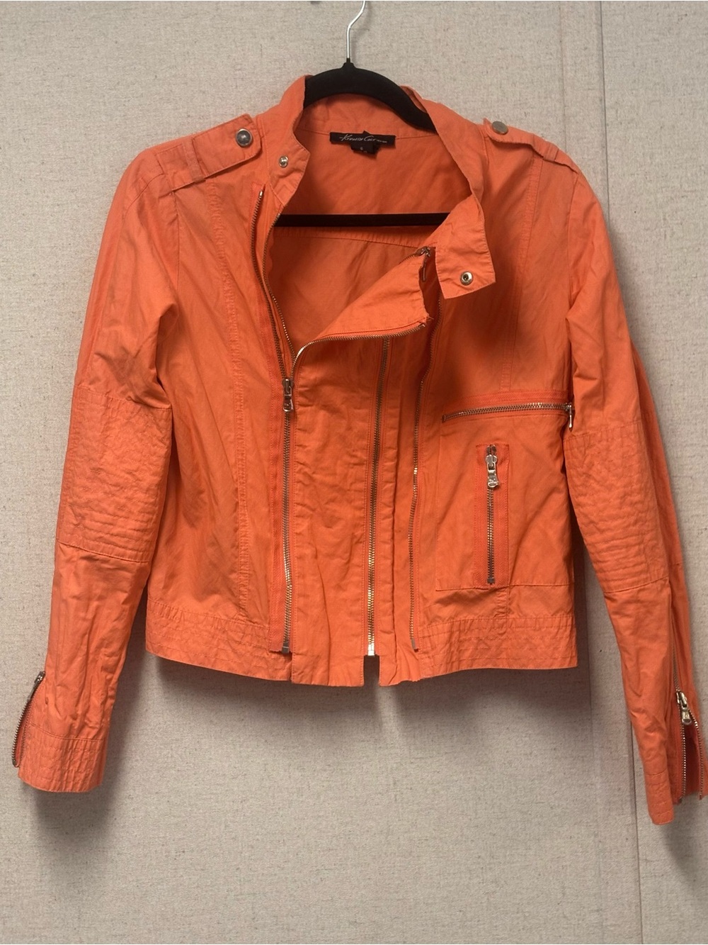 🧡 Kenneth Cole New York Mandarin Moto/Utility Jacket
